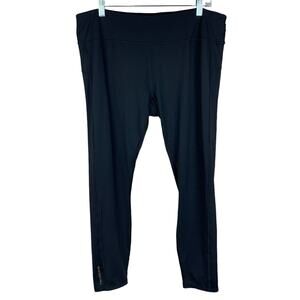 Tommie Copper Zinc Infused Leggings Black Stretchy Pull On Pocket Women's 2XL